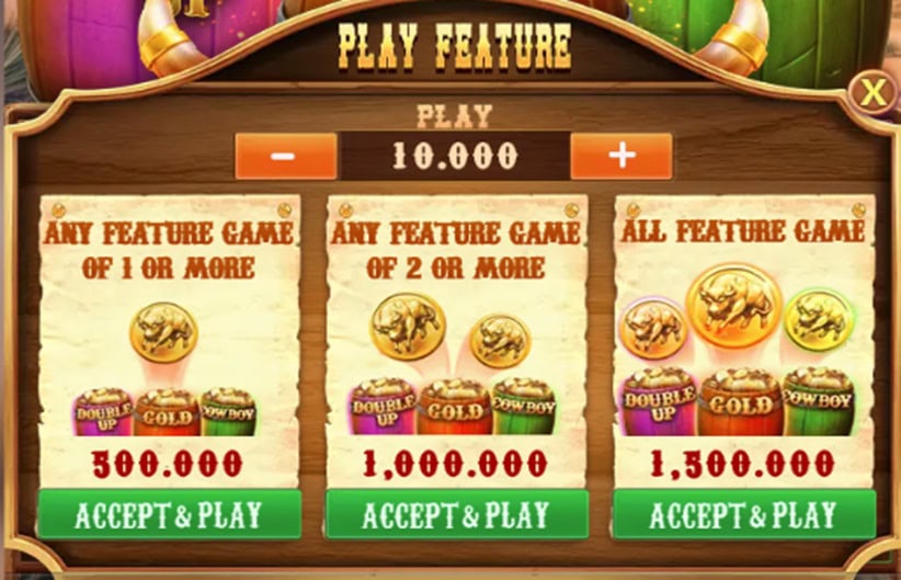 3 Pot Buffalo Feature
