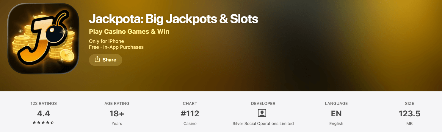 Jackpota iOS app