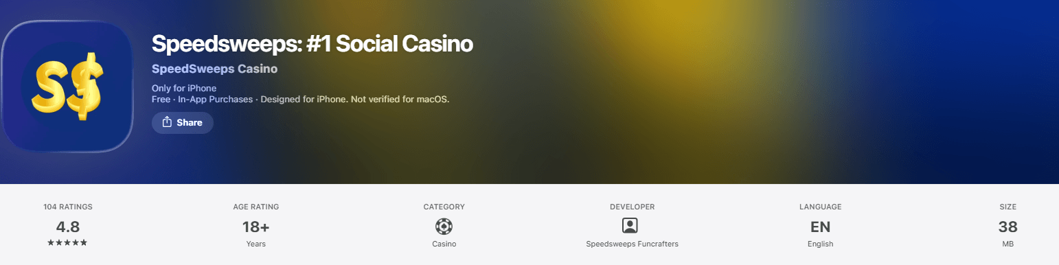 SpeedSweeps iOS app