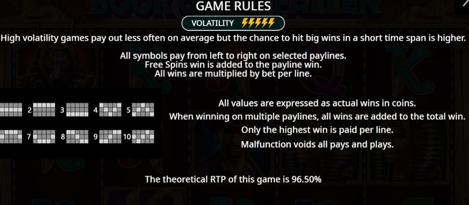 Book of the Fallen Specs