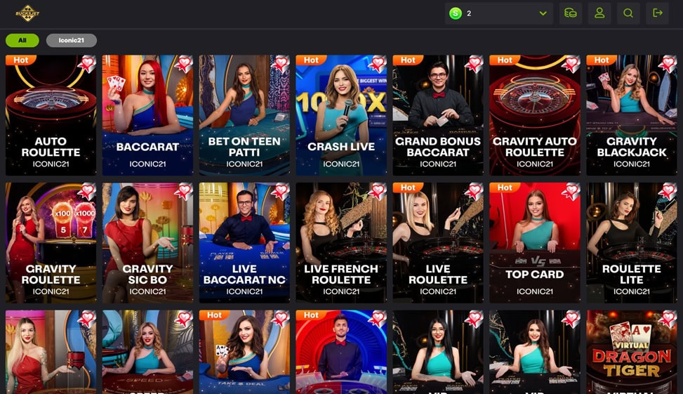 BucksJet Live Dealer Games