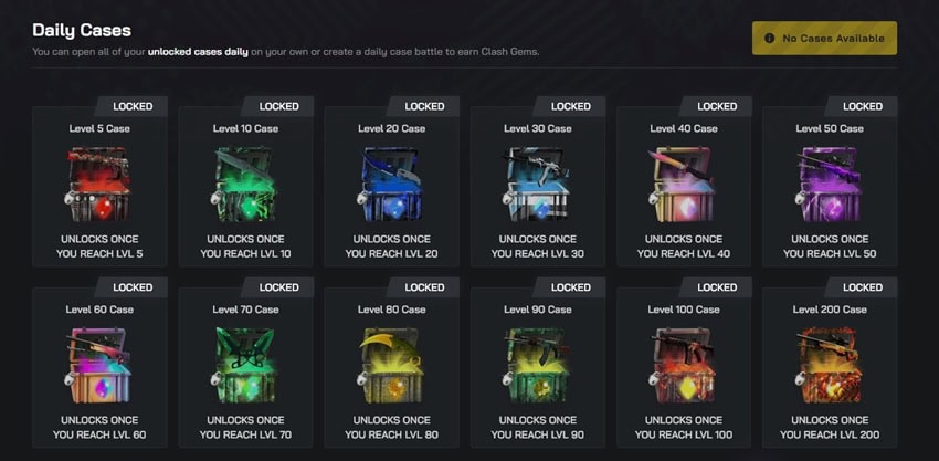 Clash.gg Daily Cases