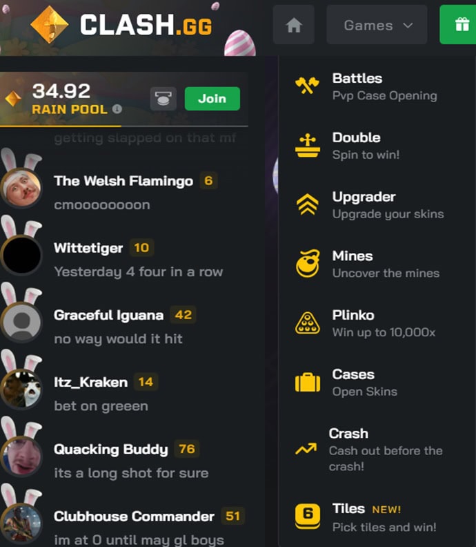 Clash.gg Games