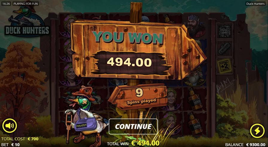 Duck Hunters Win