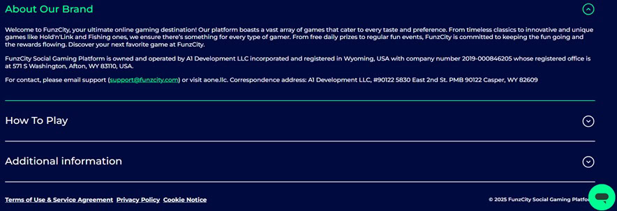FunzCity Footer