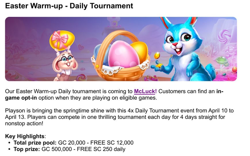 McLuck Easter Bonus