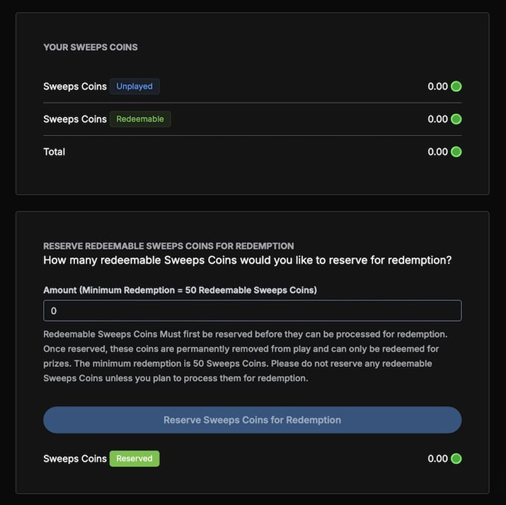 PeakPlay Redeem