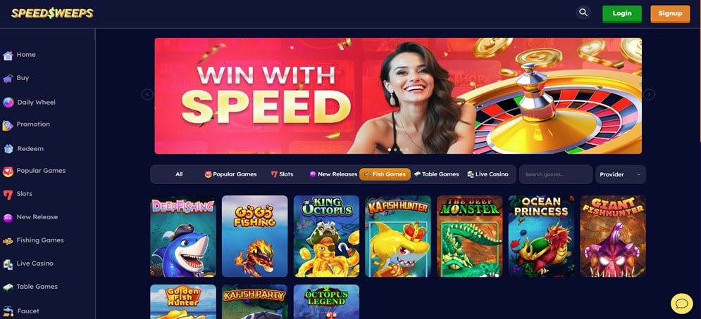 SpeedSweeps Homepage