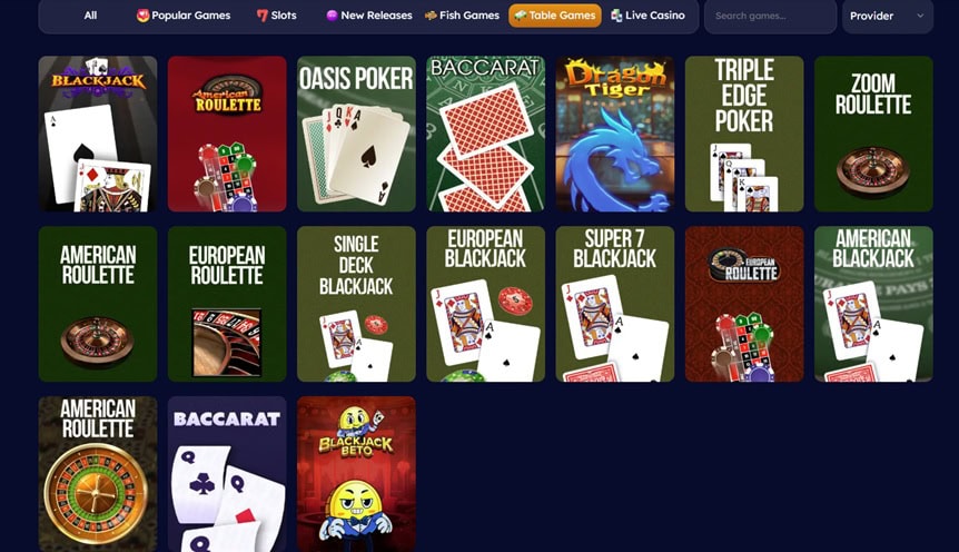 SpeedSweeps Table Games