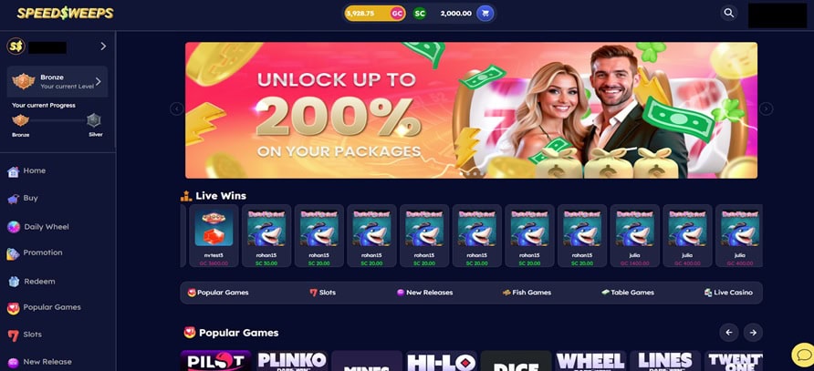 SpeedSweeps UX