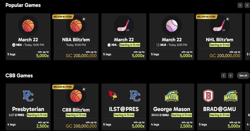 SportsMillions Games