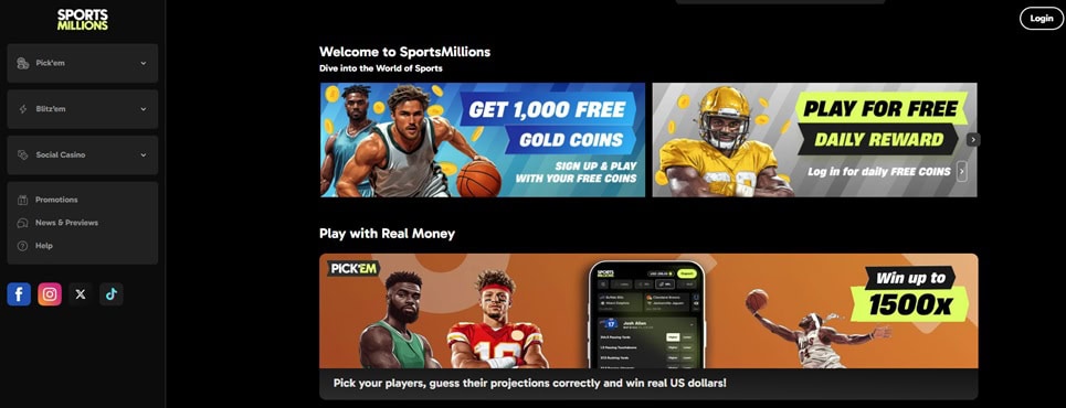 SportsMillions Homepage