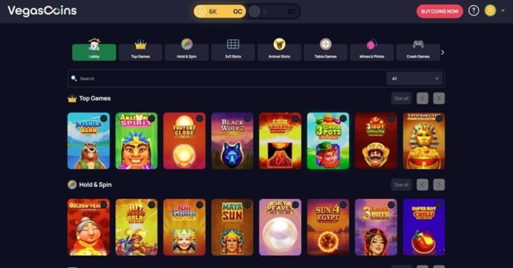 Vegas Coins Lobby