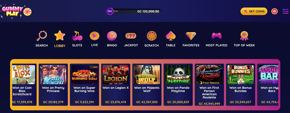 GummyPlay Homepage