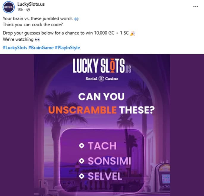 Lucky Slots Facebook Bonus