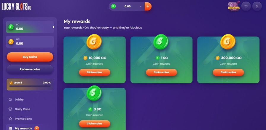 Lucky Slots Rewards