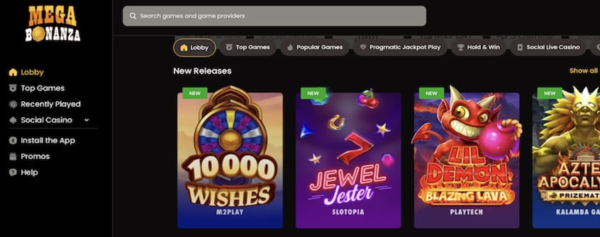 Mega Bonanza UX
