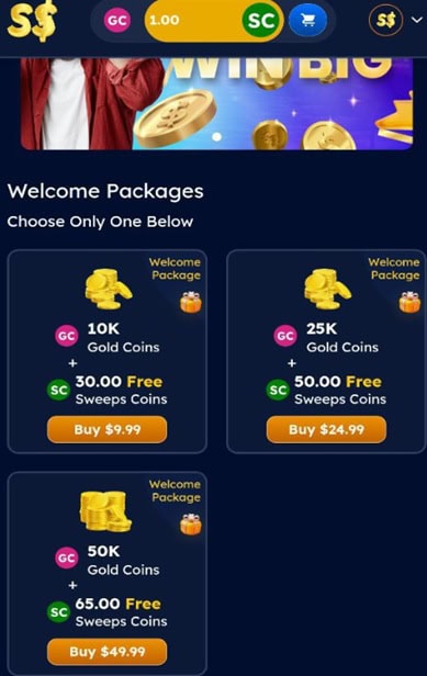SpeedSweeps Welcome Offers