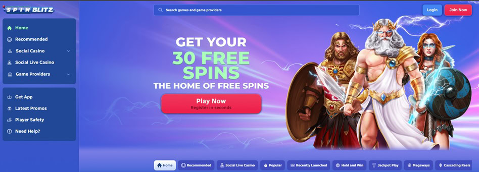 SpinBlitz Homepage