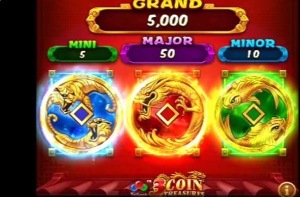 3 Coin Treasures Jackpots