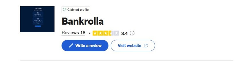 BankRolla TrustPilot