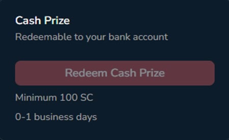Cash Prize Redemption