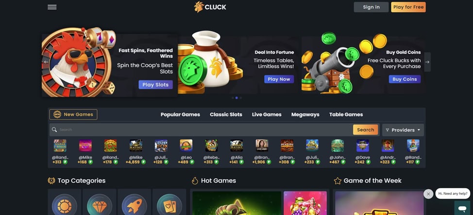 Cluck Homepage