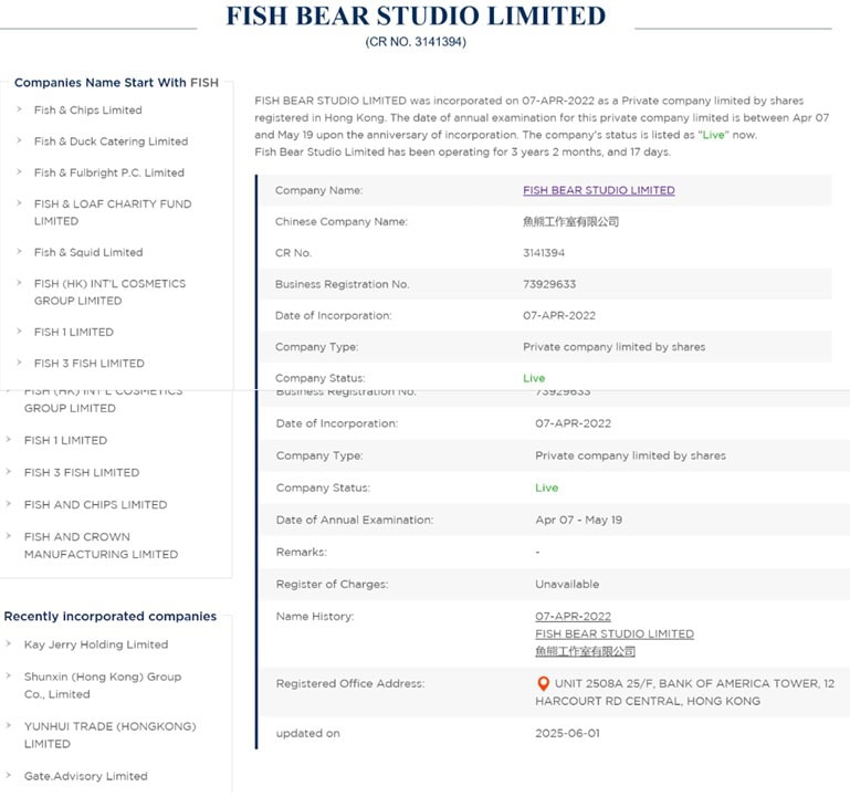 Fish Bear Studio Info