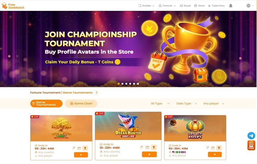 FreeSlotMatch Homepage