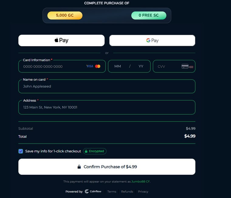 Jumbo88 Payments