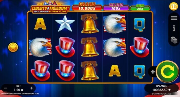 Liberty and Freedom: Hold and Win Extreme 10,000 Slot