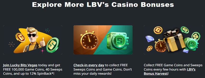 Lucky Bits Vegas Bonuses