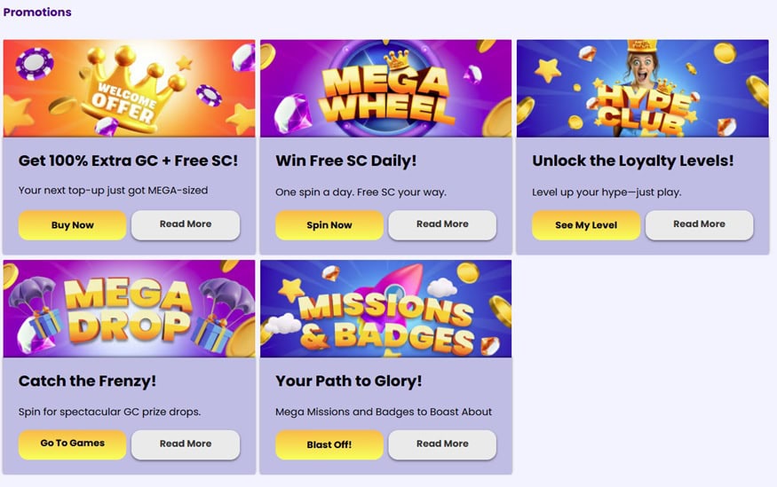MegaFrenzy Bonuses
