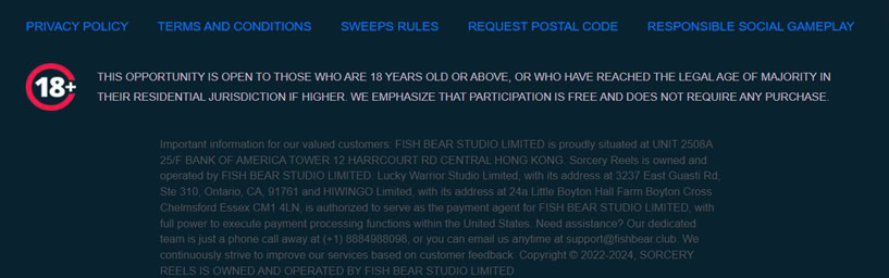 Sorcery Reels Footer