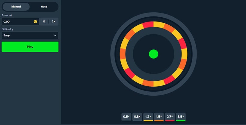 Stake.us Darts Easy Difficulty