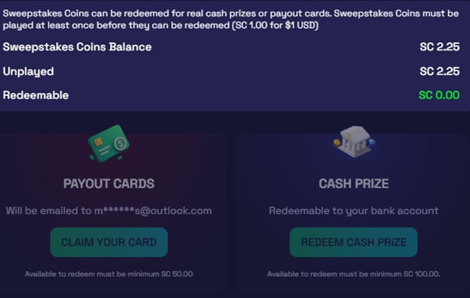 SweepNext Redeem