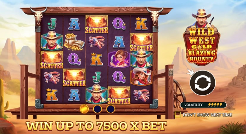 Wild West Gold Blazing Bounty Lobby