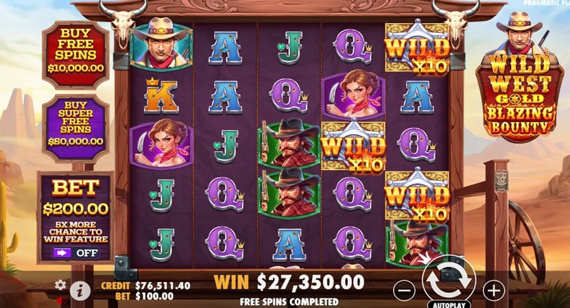 Wild West Gold Blazing Bounty Wilds