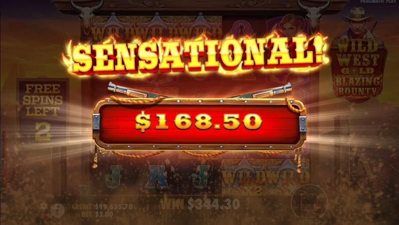 Wild West Gold Blazing Bounty Win