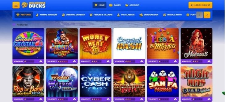 Wildhorse Bucks Feature Games