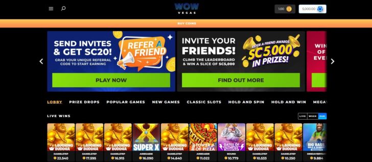 WOW Vegas Homepage