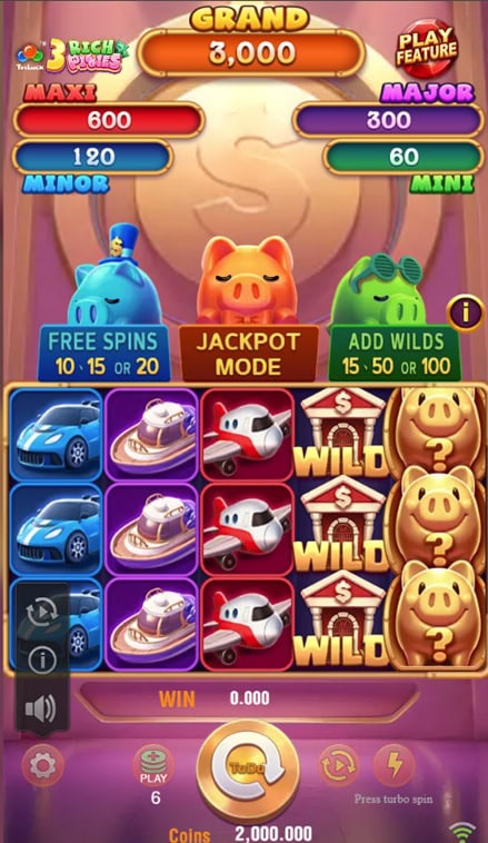 3 Rich Piggies Game