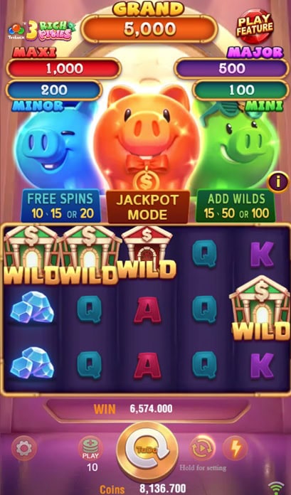 3 Rich Piggies Gameplay