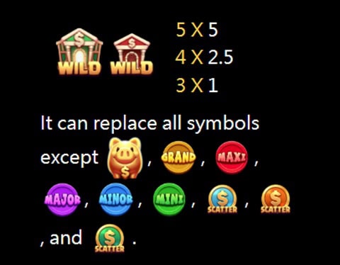 3 Rich Piggies Wild Symbol