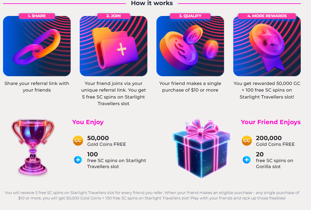 FreeSpin referral bonus