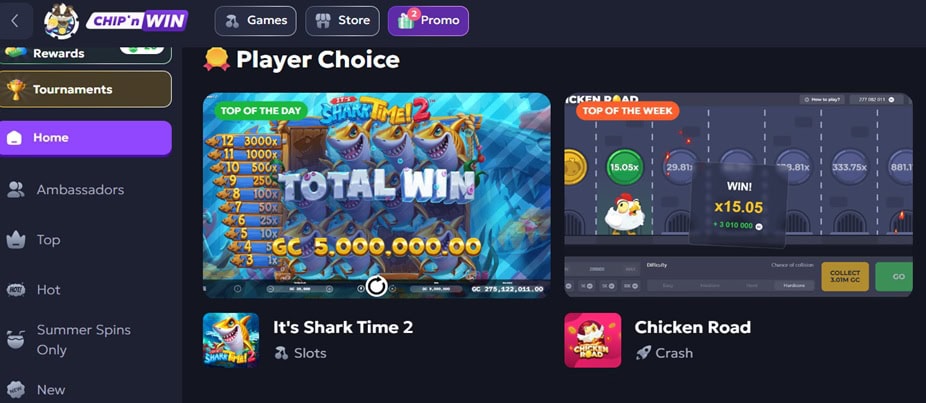 Chip'n WIN Homepage