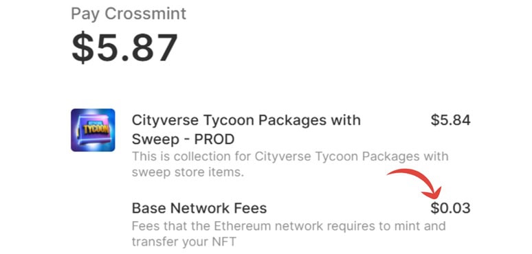 CityVerse Tycoon Redeem Fee