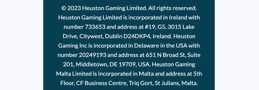 Heuston Gaming Info