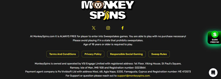 MonkeySpins Footer