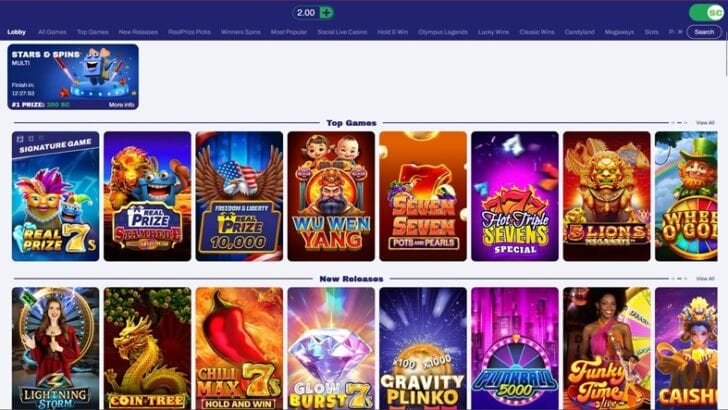 RealPrize Lobby